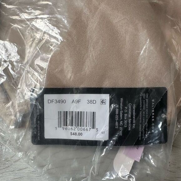 Bali One Smooth U Ultra‎ Light Minimizer Bra Df3490 38D Taupe NWT in packaging - Picture 4 of 5